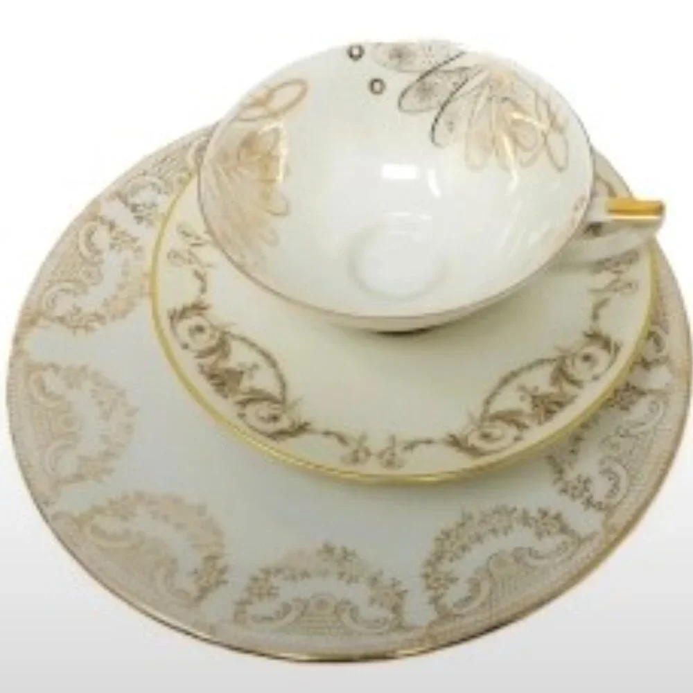 Bavarian Tea Trio Hutschenreuther & Heinrich & Wunsiedel Porcelain Germany 3 pc